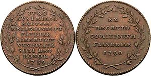 Belgien-Medaillen  Bronzemedaille 1790. ... 