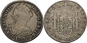 Bolivien Karl III. 1759-1788 8 Reales 1779, ... 