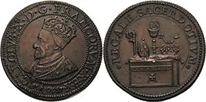 Frankreich Karl X. 1589-1590 Bronzemedaille ... 