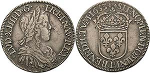 Frankreich Ludwig XIV. 1643-1715 1/2 Écu à ... 