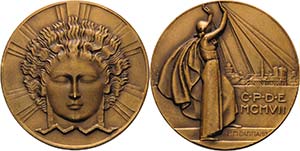 Frankreich-Medaillen und Marken  Vergoldete ... 