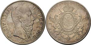 Mexiko Maximilian 1864-1867 Peso 1866, ... 