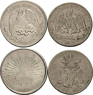 Mexiko Republik seit 1867 Peso 1872, ... 