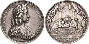 Habsburg Leopold I. 1657-1705 Silbermedaille ... 