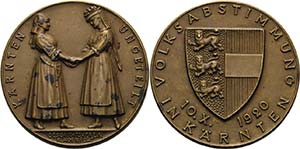 Österreich  Bronzemedaille 1920 (A. Hartig) ... 