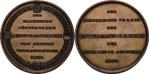 Bayern Ludwig I. 1825-1848 Bronzemedaille ... 
