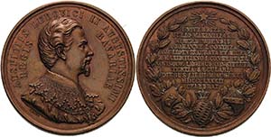 Bayern Ludwig II. 1864-1886 Bronzemedaille ... 