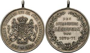 Bayern-Medaillen  Silbermedaille 1895 ... 