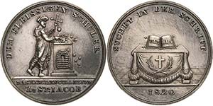 Hamburg  Silbermedaille 1820. Prämie der ... 
