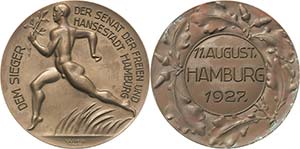 Hamburg  Bronzemedaille 1927 (Wield) ... 