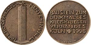 Köln-Stadt  Bronzegußmedaille 1926 ... 