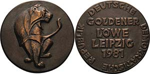Leipzig  Bronzegußmedaille 1981 (HF ... 