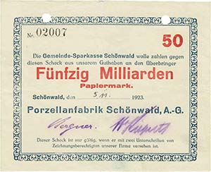 Städte und Gemeinden nach 1914 Schönwald ... 