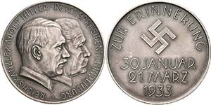 Drittes Reich  Silbermedaille 1933 (F.W. ... 