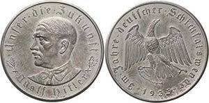 Drittes Reich  Kleine Silbermedaille 1933 ... 