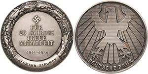Drittes Reich  Silbermedaille o.J. (graviert ... 
