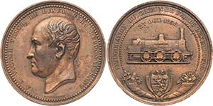 Eisenbahnen  Bronzemedaille 1858 (L. Wiener) ... 