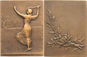 Jugendstil  Bronzeplakette o.J. (Henri ... 