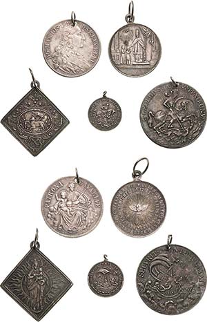 Religiöse Medaillen Lot-5 Stück ... 