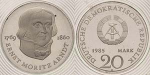 Gedenkmünzen Polierte Platte  20 Mark 1985. ... 