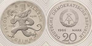 Gedenkmünzen Polierte Platte  20 Mark 1986. ... 