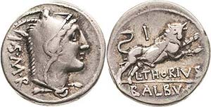 Römische Republik L. Thorius Balbus 105 v. ... 