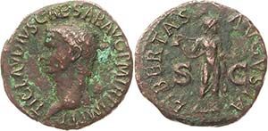 Kaiserzeit Claudius 41-54 As 42/43, Rom Kopf ... 