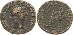 Kaiserzeit Trajan 98-117 Dupondius 103, Rom ... 