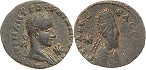 Kaiserzeit Gordianus III. und Abgar X. ... 