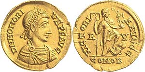 Kaiserzeit Honorius 393-423 Solidus 402/406, ... 