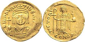  Mauricius Tiberius 582-602 Solidus 583/602, ... 