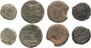 Römische Münzen Lot-4 Stück Römische ... 