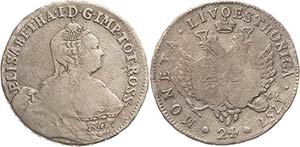 Russland Elisabeth I. 1741-1761 1/4 ... 