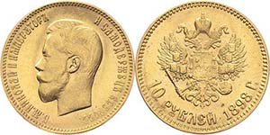 Russland Nikolaus II. 1894-1917 10 Rubel ... 