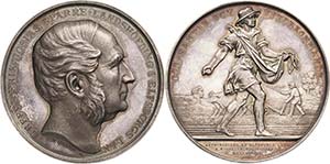 Schweden-Medaillen  Silbermedaille 1883 (Lea ... 