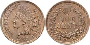 Vereinigte Staaten von Amerika  Cent 1869. ... 