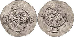 Böhmen Wladislaus II. 1140-1174 Denar, Prag ... 