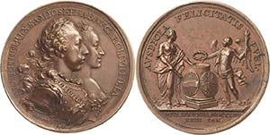 Habsburg Josef II. 1764-1790 Bronzemedaille ... 