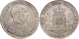 Bayern Maximilian I. Joseph 1806-1825 Taler ... 
