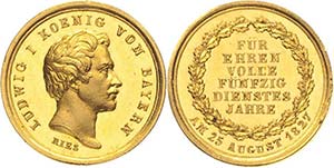 Bayern Ludwig I. 1825-1848 Goldene ... 
