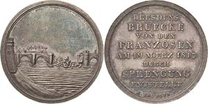 Dresden  Silbermedaille 1813 (C. R. Krüger) ... 