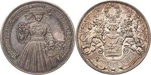 Hamburg  Silbermedaille 1897 (unsigniert) ... 