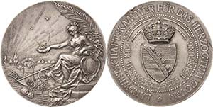 Sachsen-Coburg-Gotha Medaillen Versilberte ... 