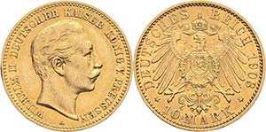 Preußen Wilhelm II. 1888-1918 10 Mark 1903 ... 