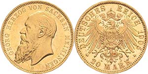 Sachsen-Meiningen Georg II. 1866-1914 20 ... 