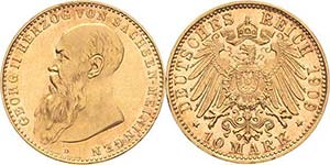 Sachsen-Meiningen Georg II. 1866-1914 10 ... 
