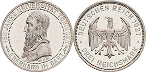 Gedenkausgaben  3 Reichsmark 1927 F ... 