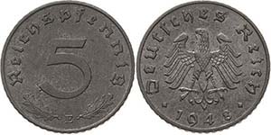   5 Reichspfennig 1948 E ... 