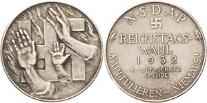Drittes Reich  Silbermedaille 1932 ... 