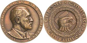 Drittes Reich  Bronzemedaille 1933 (F. ... 